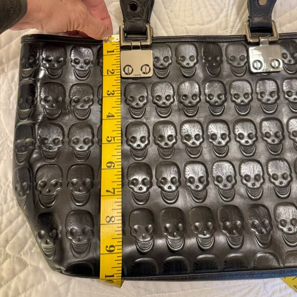 Treesje Mortale Skull embossed leather satchel handbag - Picture 12 of 14